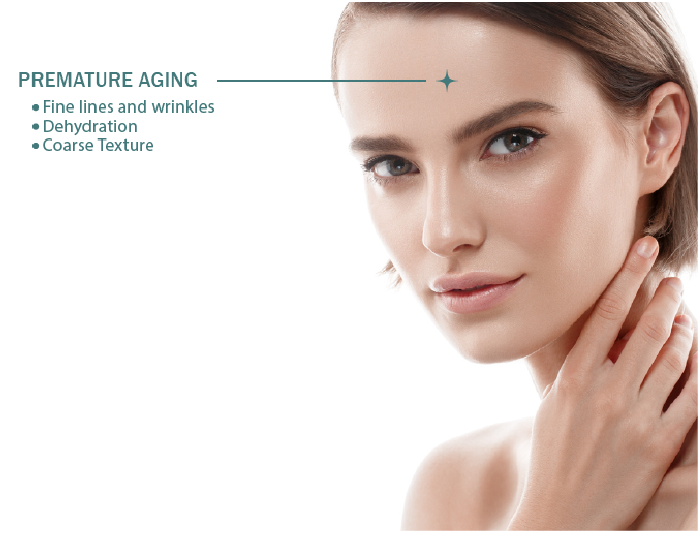 Microderma for premature aging, fine lines and wrinkles, dehydration, course texture