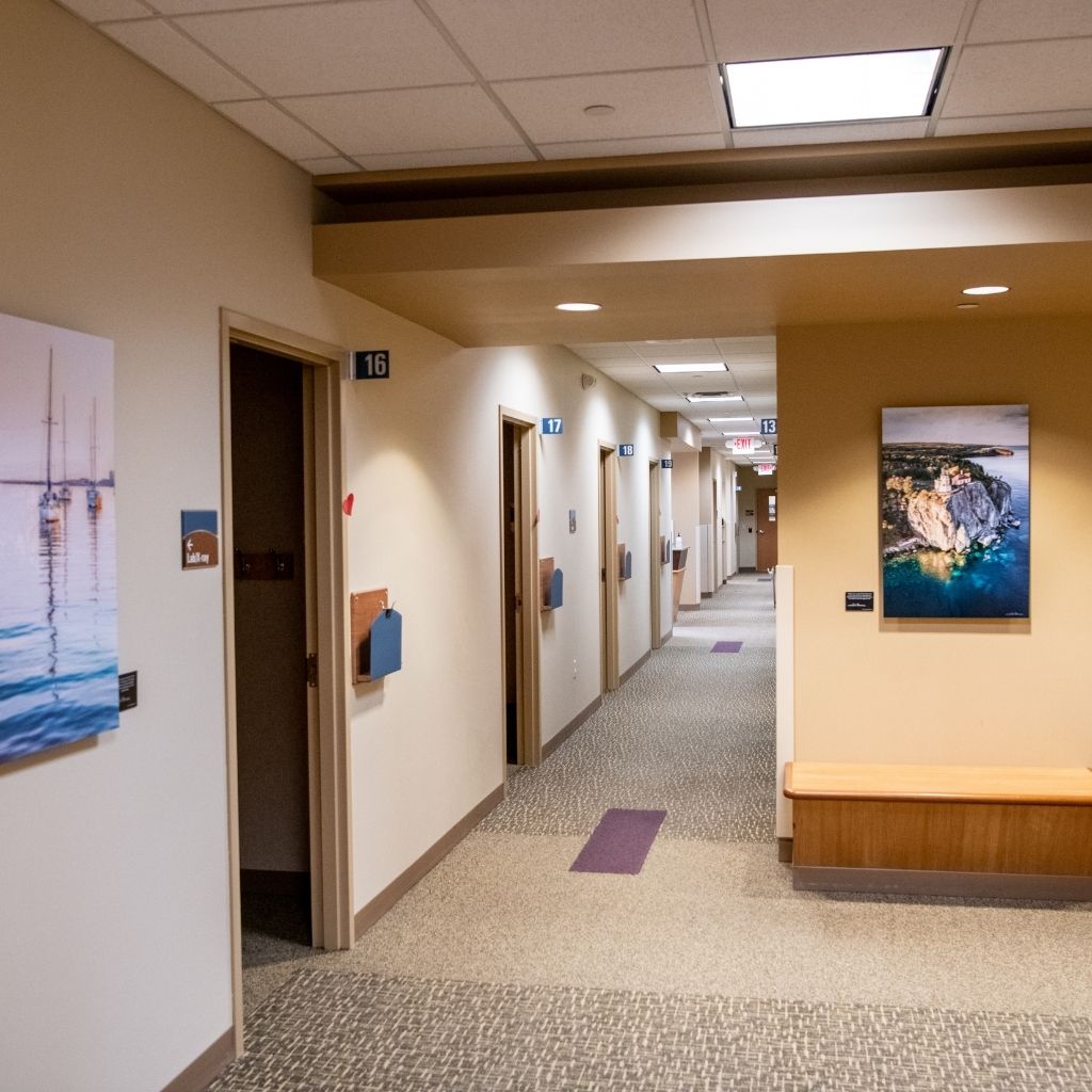 Hallway at Stellis Health building