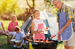 Ensuring child safety near grill