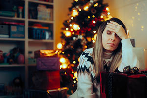 Person taking a mindful moment during holiday travel